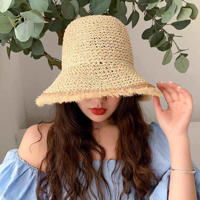 Handmade Crochet Sun Hat for Women's Sun Protection