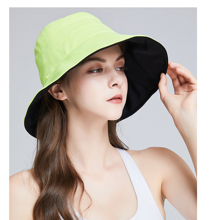 Reversible Women's Sun Hat - Wide Brim Fisherman Cap