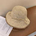 Brim Sun-proof Sun Protection Beach Trip All-matching Sun-proof Dome Straw Hollow Breathable Straw Hat