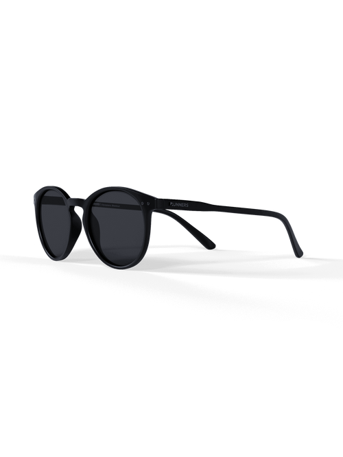 Black Round Polarized Sunglasses - Black Lens UV400 for Men & Women